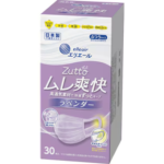 大王Zutto爽快口罩薰衣草紫30枚入