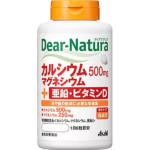 朝日 Dear-Natura钙/镁+亚铅维生素D 180粒（30日分）