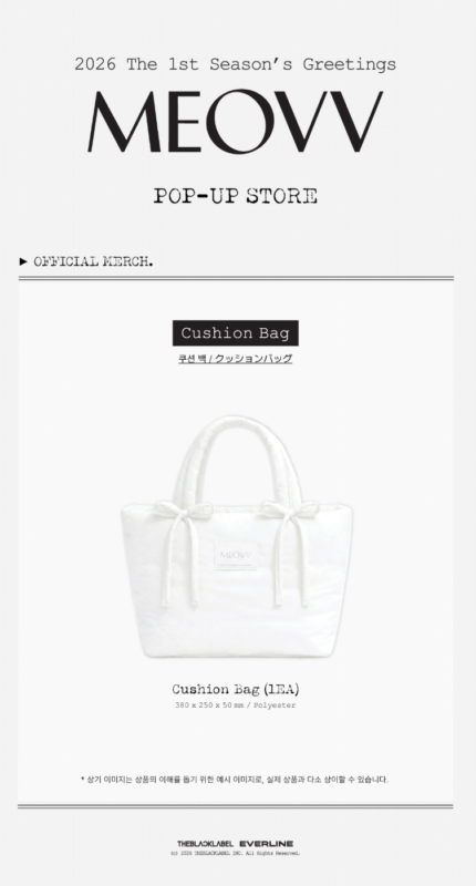 MEOVV 娃娃/毛绒 - Meovv - meovv the 1st season's greetings pop up official md cushion bag