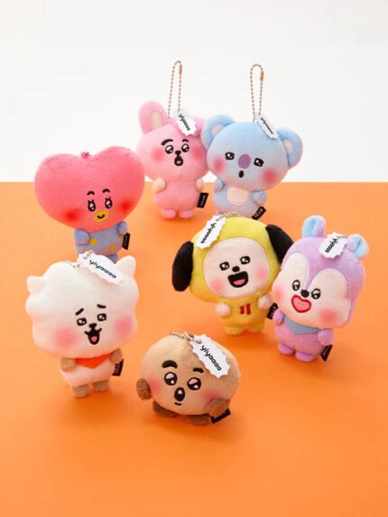 BTS 钥匙扣/挂件 - BT21 - TODAY'S FACE HEARTBEAT PLUSH KEYRING