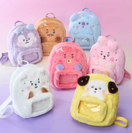 BTS 娃娃/毛绒 - BT21 - RIBBONED U BABY CLEAR POCKET PLUSH BAG