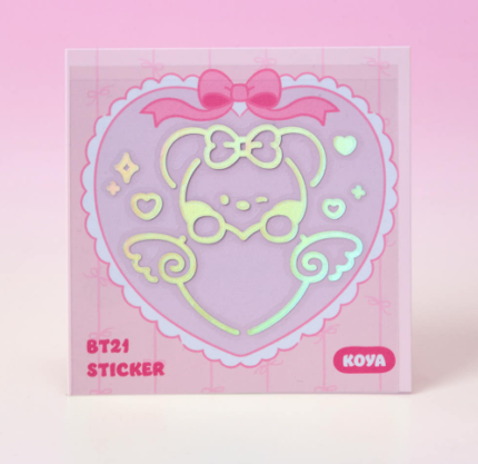 BTS 海报/贴纸 - BT21 - RIBBONED U MININI HOLOGRAM MEDIUM STICKER (2EA)