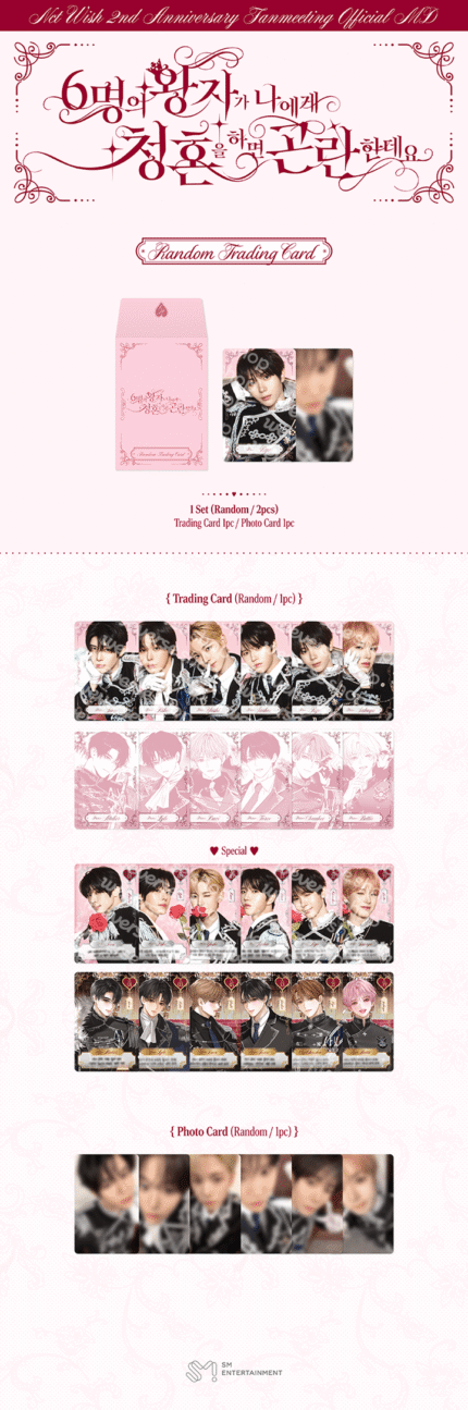 NCT 随机卡包 - NCT wish - help all six princes are trying to propose to me fanmeeting official md random trading card set